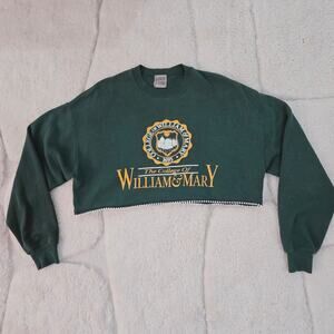 Furst of a Kind Cropped Pearl Trim Sweatshirt